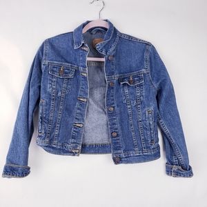 Levis Girls Denim Jean Jacket Trucker Dancer Spellout On Back size XL